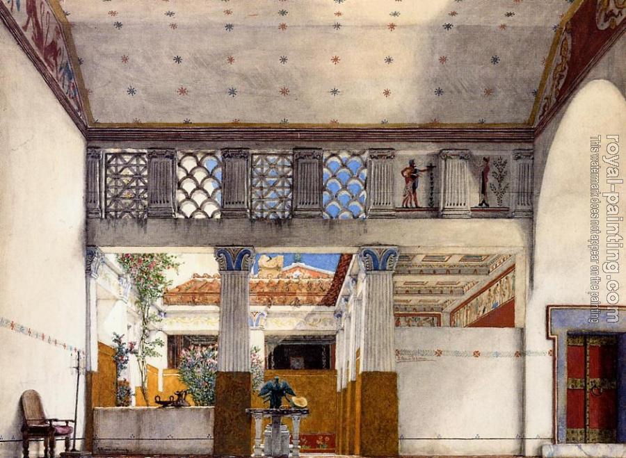 Sir Lawrence Alma-Tadema : Interior of Caius Martius's House